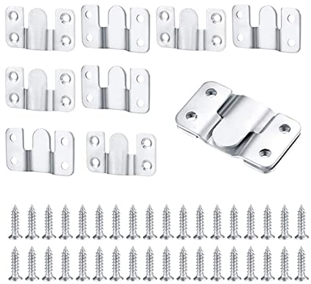 JDMTM 10 Stück Unterputz-Halterung, ineinandergreifende Hängemöbel-Verbindungsstücke, Edelstahl-Wandhalterung, Bilderrahmen-Halterungen