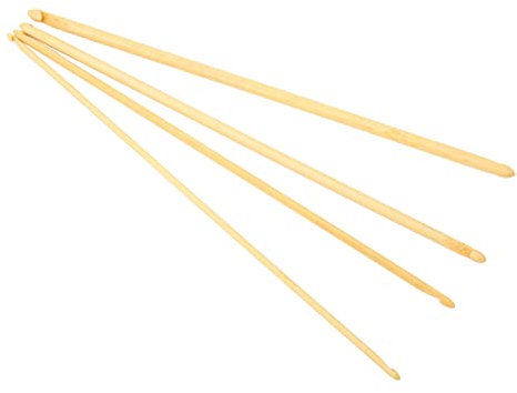 Anti Slip Double Ended Tunisian Crochet Hooks Set 4Pcs 9.4in Long Assorted Size for Knitting and Sewing