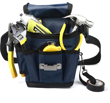 Sac de ceinture à outils, ceinture de sac à outils de poche en toile, sac à outils professionnel lourd, sac de rangement, clé à pince, organiseur en toile pour électricien, plombier, menuisier