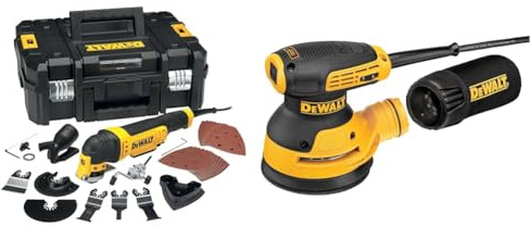 DEWALT Multi-Cutter Filaire - Outil Multifonctionnel Oscillant avec 32 Accessoires et Coffret TSTAK & Ponceuse excentrique DEWALT DWE6423 Ø 125 mm