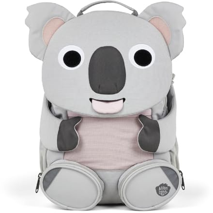 Affenzahn Mochila de jardín de infantes para niños de 3 a 5 años, 8 l, Koala - Gris, talla única, Mochila