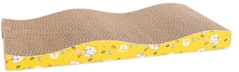 Giwnhvx Griffoir pour chat - Outil de meulage pour carton ondulé - Jouet à gratter - Coussin de canapé - Lit - Tampon de meulage des ongles en forme de vague