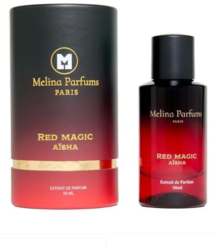 Red Magic Aïsha – Extrait de Parfum 50ml (Melina Parfums Paris, Parfum de Niche Intense Femme,Oriental & Envoûtant | Collection Luxe – Longue Tenue