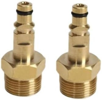 2Pcs Gold M22 Adapter High Pressure Washer Hose Adapter Pressure Pipe Quick Connector Converter Fitting for K Series, Pressure Washer Replacement Parts and Accessories, Accessories