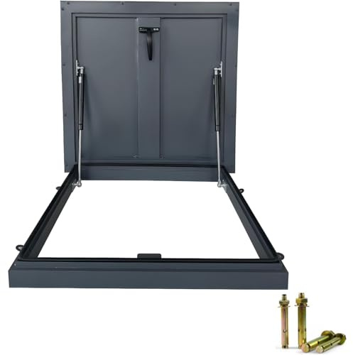 30 34 36 38 40 in Commercial Roof Access Hatch, Roof Manhole Lids, Steel Ceiling Entry Hatch with Handle & Gas Shock Strut(34x40in(86.3x101.5cm))