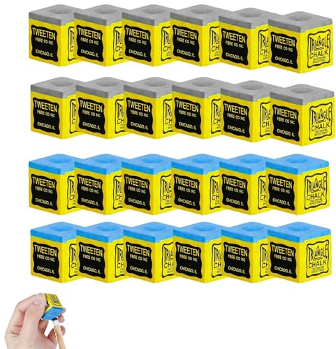 HXSYKJDM Snooker Chalk 24 Pack, Pool Cue Chalk Cubes
