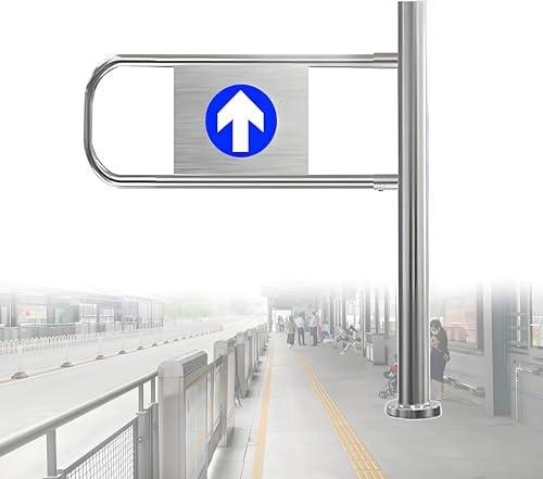 Puerta giratoria de seguridad de alta resistencia – Puerta abatible única con resorte para supermercados – Dispositivo de entrada/salida unidireccional para mayor seguridad y control de acceso