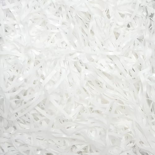 100g White Shredded Tissue Paper for Gift Boxes,Shredded Paper for Hampers | Filling and Packaging,Soft Shreds Stuffing Paper,Ideal Gift Packaging Filler for Birthdays Christmas Gift Decors