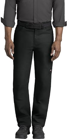 Red Kap Men's Performance Shop Pant - Double Knee Work Pants, Regular Fit, Concealed Zippers for Scratch Protection, Black, 36W x 32L