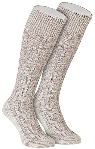 Gloria Men's Knee-High Costume Socks, Mottled Braid, (Size 44)