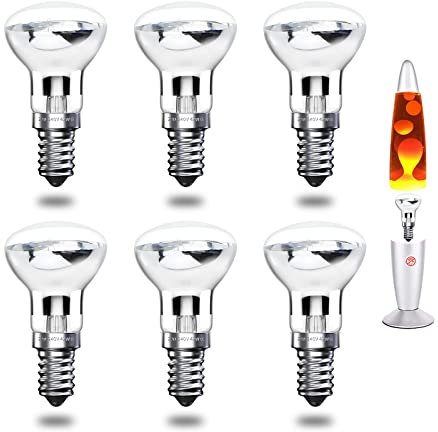 Bonlux E14 40W R39 dimmbare Lavalampe, SES kleine Edison-Schraubreflektor-Spotlight-Glühbirne, E14-Reflektorbirne, Ersatzbirne für Lava Lite-Lampe (Warmweiß, 6er-Packs)