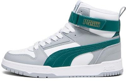 PUMA Unisex Kids Rbd Game Jr Scarpe da ginnastica, Puma White Malachite Cool Mid Gray Gold, 37.5 EU