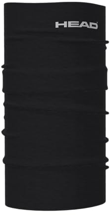 HEAD Tube Merino Plain, Multifunktionstuch Onesize Unisex Schlauchschal Herren Damen Winter Neckwarmer Winddicht Skifahren Radfahren UV Schutz Schlauchtuch Tube Bandana Schlauchtuch (Black)