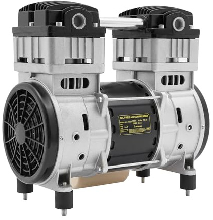 Vakuumpump, 1 500 W 35UF luftkompressor, pumphuvud med ljuddämpare, avgasvolym 140 l/min, överhettningsskydd, lågt brus, 2 800 r/min