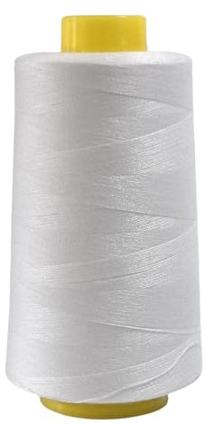 3000Yard White Thread for Sewing Polyester Sewing Thread for All Purpose Sewing Machine Hand Sewing Overlocker Embroidery Threads
