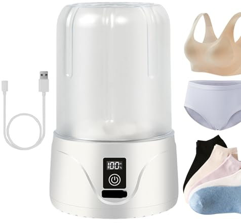 Lavadora portátil pequeña - Lavadora de camping, minilavadora | Herramientas de limpieza recargables con modos ajustables, lavadora pequeña y duradera para ropa de bebé, ropa interior y calcetines