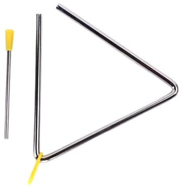 Triangulärt slagverksverktyg, med säkerhetskrok, musikträningstillbehör musikrytm utvecklingsinstrument triangel slagverk triangel musikalisk triangel