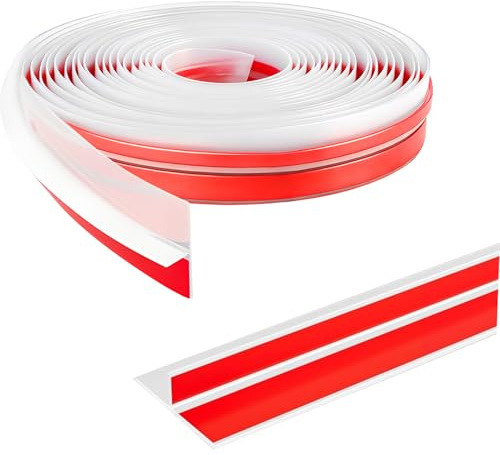 20Ft T-Shaped Silicone Seal Strip Weather Stripping Door Seal for Door Frame, Exterior Door Weather Stripping Door Insulation Strip, Front Door Weather Stripping Door Draft Seal for Energy Saving