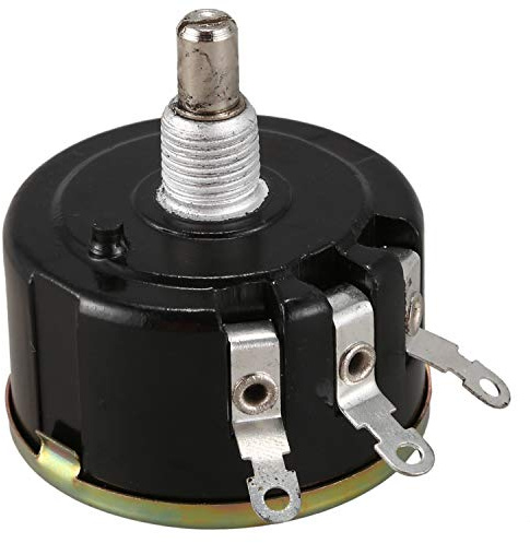 Frahou Potentiomètre WX050 10K Ohm 5 W 6 mm à onde ronde enroulé Noir + argenté