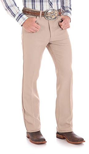 Wrangler Mens Wrancher Jean Dress Pants, Dark Beige, 38W x 34L US