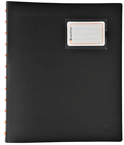 Exacompta Protège-Documents Exactive à Anneaux A4 30 Pochettes Noir