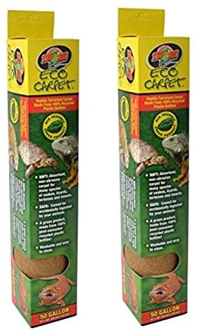 Zoo Med Eco Carpet Reptile Carpet - Tan 50 Gallon (15 x 48) - Pack of 2