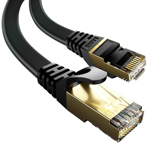 VOIETOLT Cat 8 Ethernet Cable 10Meter, Flat High-Speed 40Gbps/2000Mhz Internet Cable Gigabit Network Cable RJ45 STP LAN Patch Cord