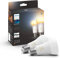 Philips Hue White Ambiance E27 Lampe, 2er Pack (800lm) dimmbar, LED Lampe mit warmweißen- bis kühlweißem Licht, steuerbar via App, kompatibel mit Amazon Alexa (Echo, Echo Dot), 2er Pack