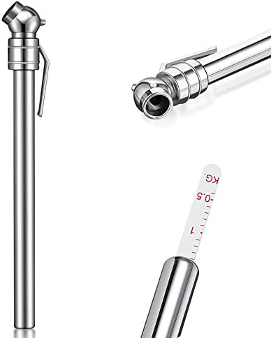 Portable Tire Pressure Gauge Tire Air Pressure Pencil Stainless Steel Car Tire Pressure Pen Car Tire Pressure Gauge Pen Tyre Pressure Gauges with Pocket Clip for Tire Pressure Measuring Tool
