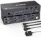 KVM Switch 3 Computer 2 Monitore, KCEVE Displayport USB 3.0 KVM-Umschalter für zwei Monitore, unterstützt 4K@60 Hz für 3 DP-Computer, die sich 2 DP-Monitore, Tastatur und Maus teilen