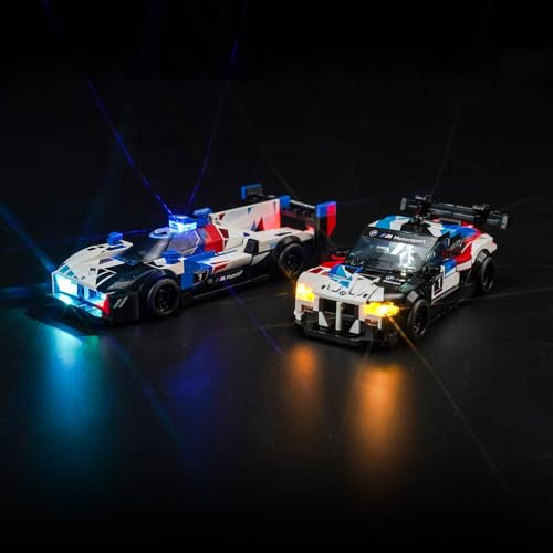 Light Kit for Lego BMW M4 GT3 & BMW M Hybrid V8, Lighting Set for Lego 76922 Speed Champions BMW Vehicle Toys: The M4 GT3 and The M Hybrid V8 - Not Include Models, Just Light Kit