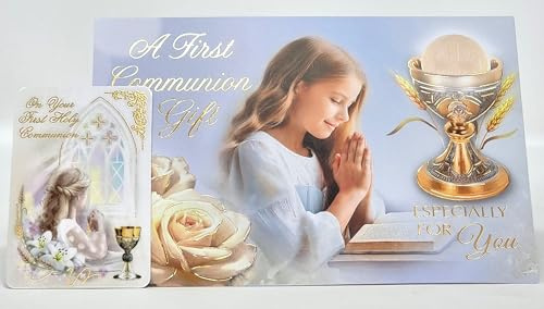 First Holy Communion Girl Money Voucher Wallet and Keepsake Prayer Card