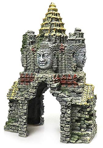 ECVGHD Akvariedekor harts grotta Erawan staty fisktank gömställe Buddha tema dekor