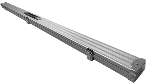 RCGOFOLLOW Étui de Transport Portable pour queues de Billard (Snooker) avec Doublure en Mousse Plus épaisse pour Un Rangement Optimal, Argent, 152 x 7 x 5 cm