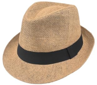 Sombrero Paja de Papel Hombre Mujer Gorra Panamá Verano Playa de ala Corta Moda Unisex 57/58CM