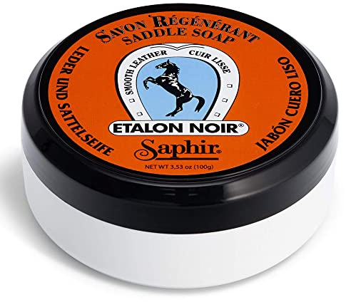 Saphir Etalon Noir Soap - Cleans, Restores and Protects Saddle Leather with Glycerin - 3.53 oz