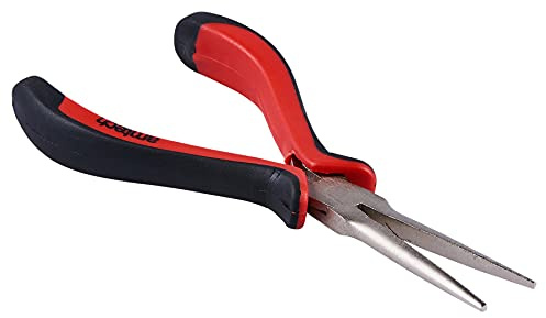 Amtech Mini Needle Nose Pliers, Drop Forged Steel, Spring-Loaded, Two-Tone Grips (Pro)