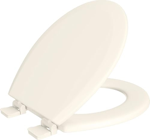 PROFLO PFTSWEC1000 Round Closed-Front Toilet Seat with Quick Release and Lid - Biscuit