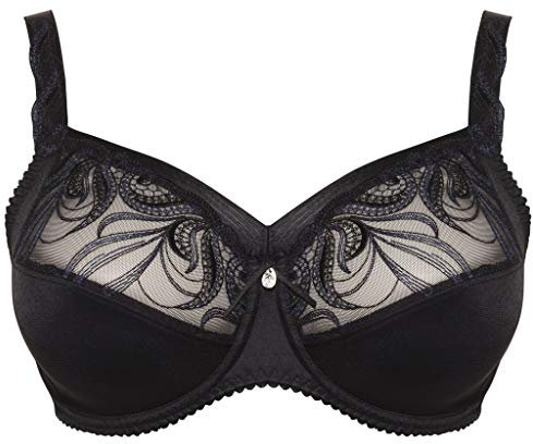 Ulla Lingerie féminine BH Carmen Cup H-L mit Bügel und Blende 2526 schwarz 100I