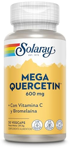 Solaray Mega Quercetin 600mg | Quercetina | 30 VegCaps, 30 unidad, 1