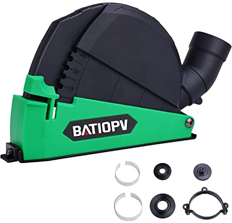BATIOPV Absaughaube Winkelschleifer 125 mm / 115 mm Universal Flex Staubschutzhaube für Diamantscheiben Zubehör für Trennscheiben und Winkelschleifer