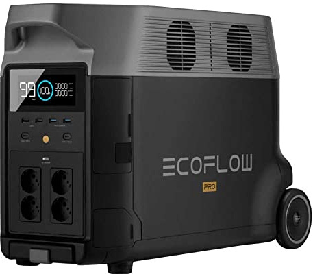 ECOFLOW Delta PRO tragbarer Stromgenerator, erweiterbarer Akku, für den Haushalt, 3,6 kWh–25 kWh, große AC-Ausgangsleistung von 3600 W, Ersatz, für Wohnungen, Reisen