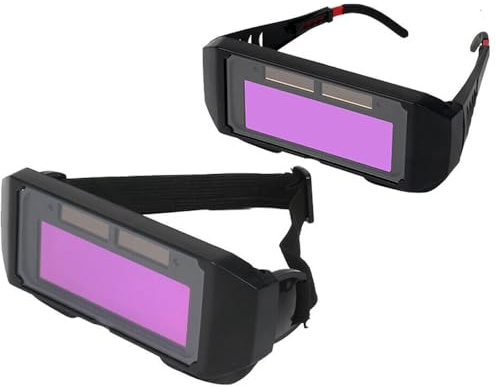 UCCKEYI 2Pcs Solar Auto Darkening Welding Glasses Welder Mask Helmet Eyes Goggle Welding