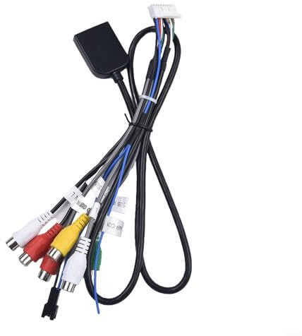 Eawfgtuw Adaptador de audio Walkie Talkie, adaptador de radio multimedia para coche, 1 cable de video para RCA, cable de audio para RCA para coche, adaptador de audio con ranura para tarjeta SIM