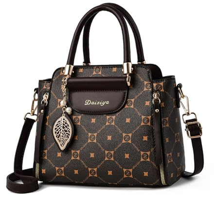 CORIOS Elegant Handbag for Women PU Leather Shoulder Bag Ladies Crossbody Bag Fashion Messenger Bag Top-Handle Bag Small Hobo Bag Satchel Bag Shopping Travel Office Tote Bag Coffee and Coffee