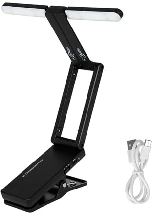 mioosho LED Music Stand Light Rechargeable Music Stand Lamp Folding Clip on Piano Lights Musical Instrument Accessories