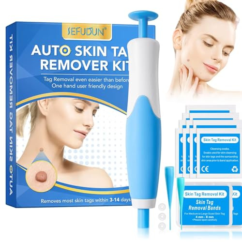 40pc Skin Tag Remover Kit, Fast-Acting & Safe Skin Tags Remover for Small & Large Skin Tags, Wart Remover Skin-Tag Remover Device (3.2x12.4x16cm)