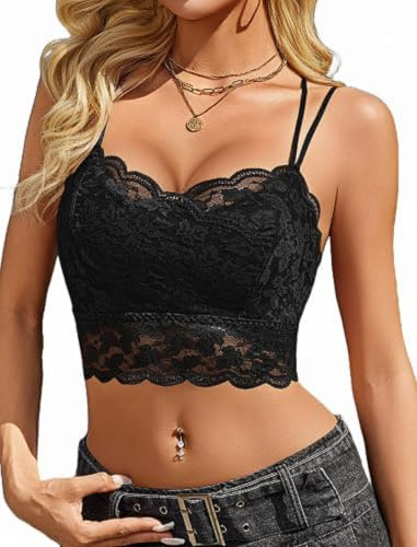 Avidlove Women's Camisole Vests Lace Sleeveless Bustier V-Neck Tank Tops | Two Shoulder Straps,V-neck, Adjustable Straps, Soft and Comfortable, Floral pattern, Sexy and Versatile