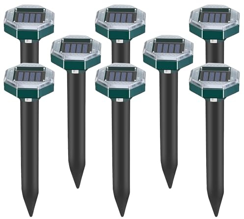 Maulwurf Vertreiber, Wasserfester Maulwurfsvertreiber Solar-Ultraschall Maulwurfschreck zur Vertreibung von Maulwürfen, Erdhörnchen und Wühlmäusen aus Gärten und Grünanlagen