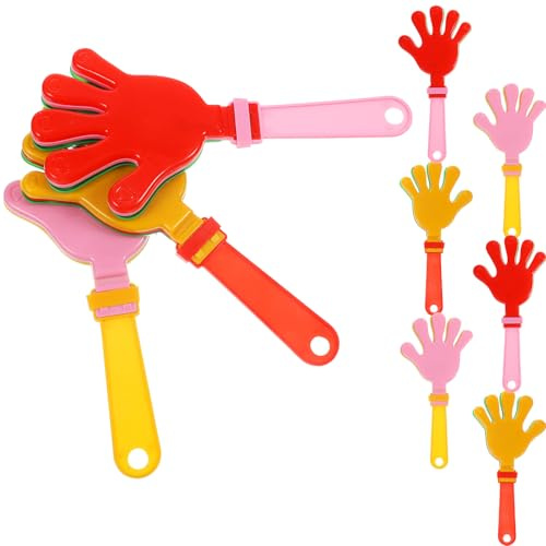 Veemoon 20 Piezas de Matracas Plásticas de 19 Cm, Colores Mixtos, Generadores de Ruido para Fiestas Infantiles y Eventos, Juguetes de Aplausos, Accesorios para Celebraciones